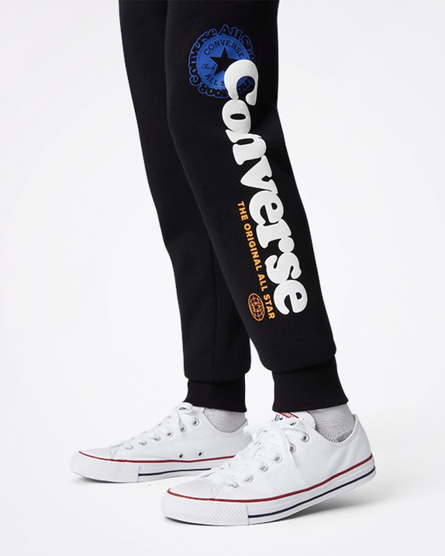 Boys' Converse Into The Wild Fleece Cargo Pants Black | AU 68135Z